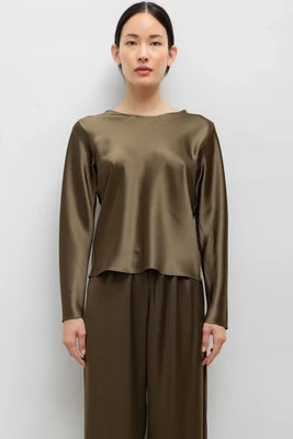 Barb Long Sleeve Crew - Olive / XS | LESET