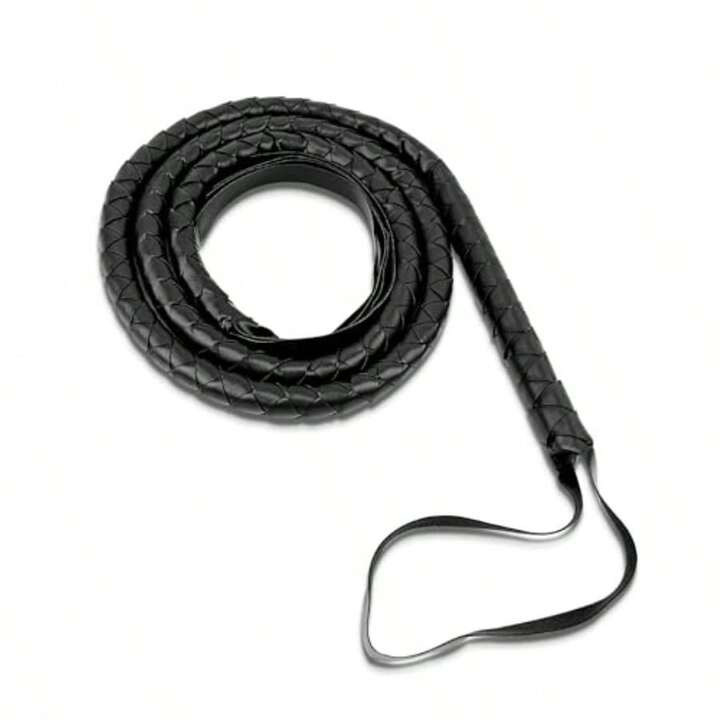 Catwoman Whip For Halloween Indiana Jones Costume Black PU Leather Whip For Cat Woman Lion Tamer Cowboy Costume Accessories Indiana Jones Whip For Adult Women Men Cosplay | SHEIN