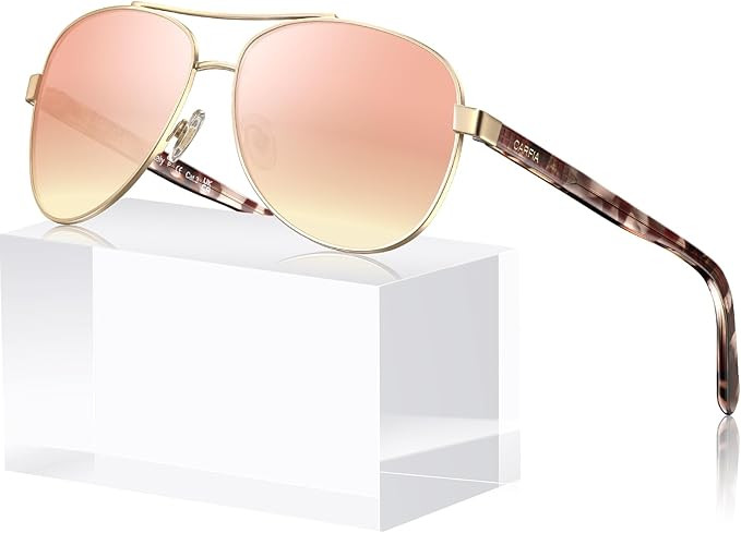 CARFIA Polarized Sunglasses for Women – Acetate Arms, UV400, Lightweight & Flattering Fit CA321... | Amazon (US)