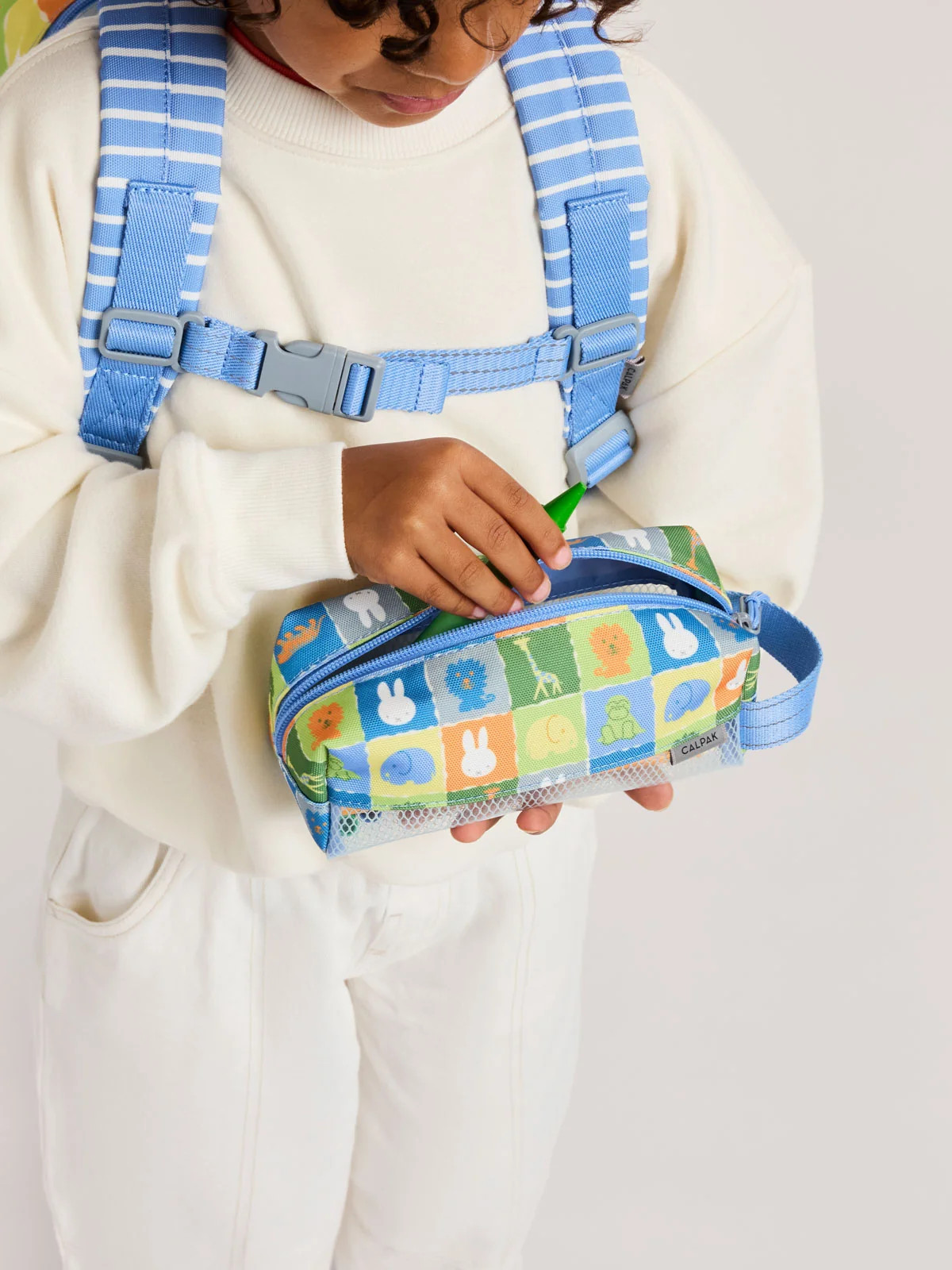 Miffy Kids Pencil Case in Miffy Blue Zoo Trip | CALPAK