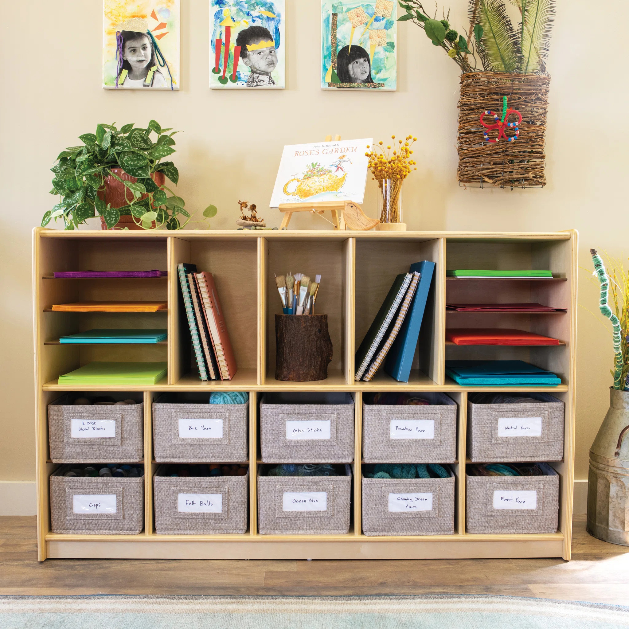 EdQ Essentials Shelves & 10 Bin Storage Unit | Wayfair North America
