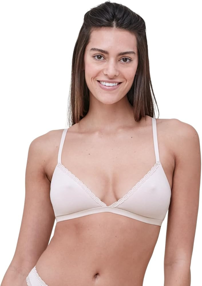 Skarlett Blue Adorned Fully Adjustable Cotton Lace Bralette with Seamless Support | Amazon (US)