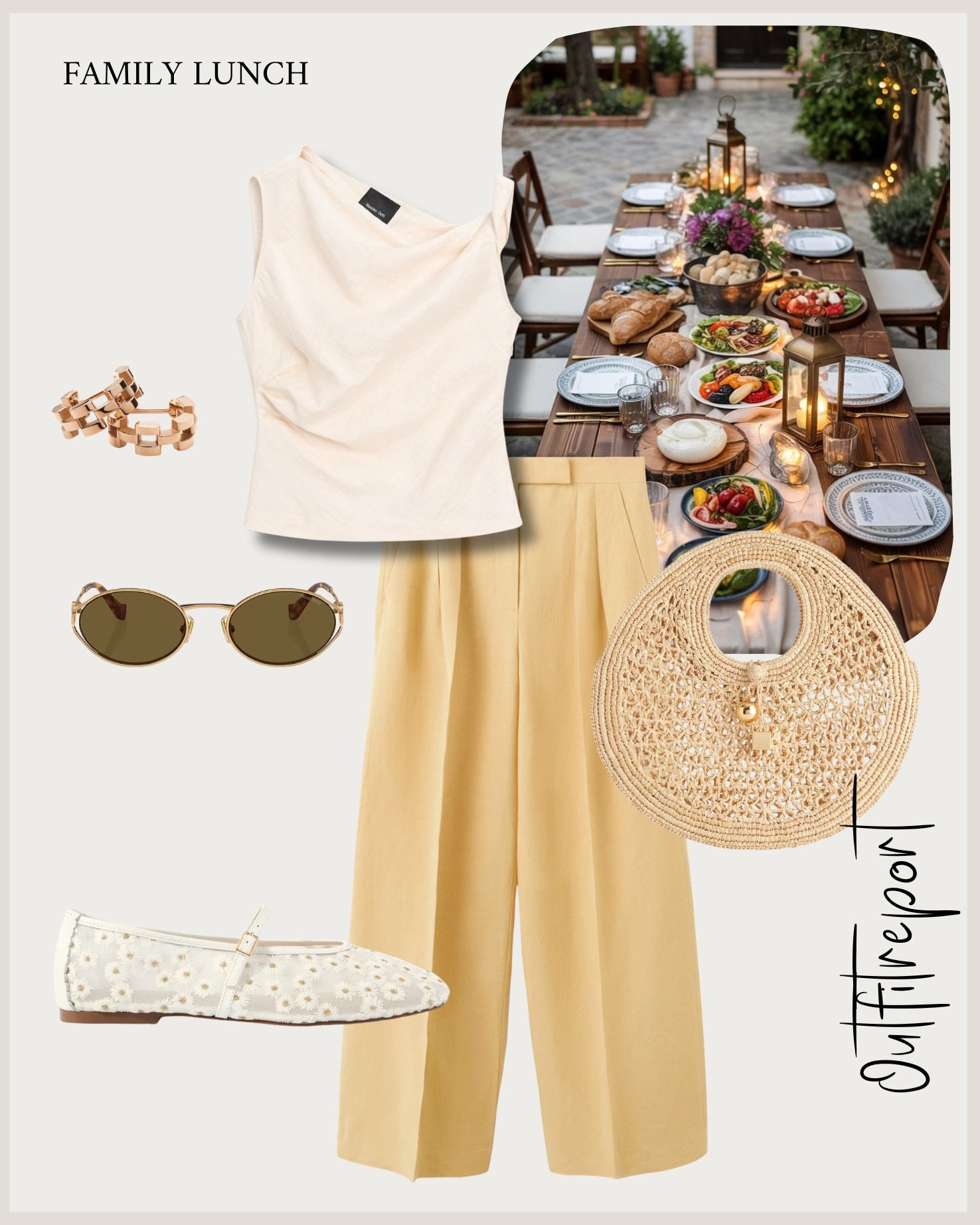 Butter yellow trousers white top mesh flats 

#LTKspring #LTKsummer #LTKeurope