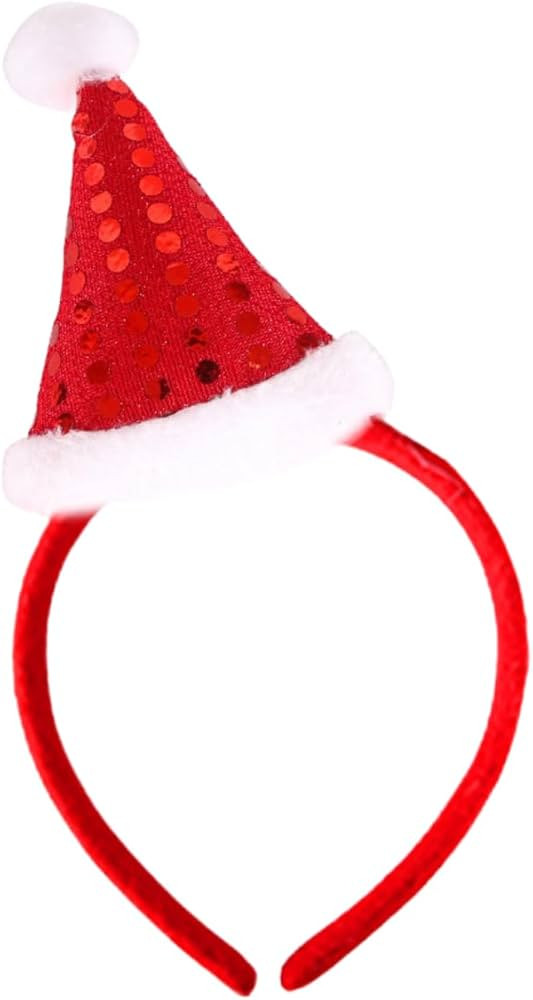 AIUPUOC Christmas Headbands Big Red Bow Hairbands for Women Xmas Tree Glitter Hair Accessories Pa... | Amazon (US)