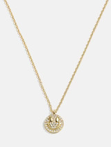 18K Gold Motif Necklace - Smiley Face | BaubleBar