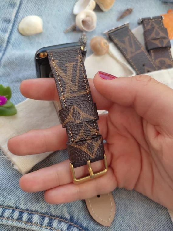 Handmade Repurposed Personalizable,Handmade Leather Apple Watch Band Strap,38mm 40mm 42mm 44mm, S... | Etsy (US)