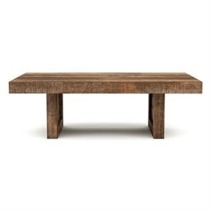 Furniture of America Blax Rustic Solid Wood Coffee Table in Autumn Brown | Cymax