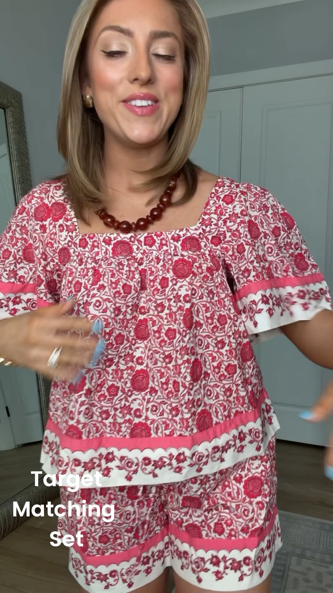 Target is absolutely crushing it with matching sets right now, and this one immediately came home with me! 😍💗

I fell in love with the gorgeous pink floral print and all the pretty details. The best part? The top and shorts are sold separately, so you can grab the full matching set or mix and match with pieces you already own.

I love it styled together for an effortless, put-together look, but both pieces are just as cute worn separately. The top would look adorable with white denim, and the shorts are perfect with a simple tank or tee.

✨ Matching set sold separately
✨ Available in this beautiful pink floral print
✨ Also comes in black
✨ Easy to mix and match
✨ Lightweight and comfortable
✨ Boutique look without the boutique price

This is one of those Target finds that looks so much more expensive than it is, and I have a feeling it’s going to be a favorite all season long! 🌸

Would you wear it as the full set or style the pieces separately? 👇

#TargetStyle #TargetFashion #TargetFinds #TargetNewArrivals #MatchingSet #FloralPrint #SummerStyle #TargetHaul #AffordableFashion #TargetDoesItAgain #OOTD #SummerOutfit #VacationStyle #ResortWear #BoutiqueStyle #FashionFinds #WomenFashion #TargetRun #CasualChic #EverydayStyle #PinkOutfit #SummerWardrobe #StyleInspiration #TargetLovers #FashionOver40 #PetiteFashion #TargetClothing #CuteOutfit

#LTKootd #LTKPetite
