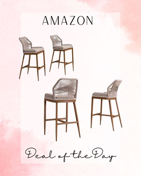 DEAL OF THE DAY: Amazon Counter Height Bar Stools Set of 4 Rattan Chair Boho Wicker Metal Counter Stools with Back and Footrest, Patio Seating Modern Garden Pool Outdoor Barstools 

#LTKHome #LTKStyleTip #LTKSaleAlert