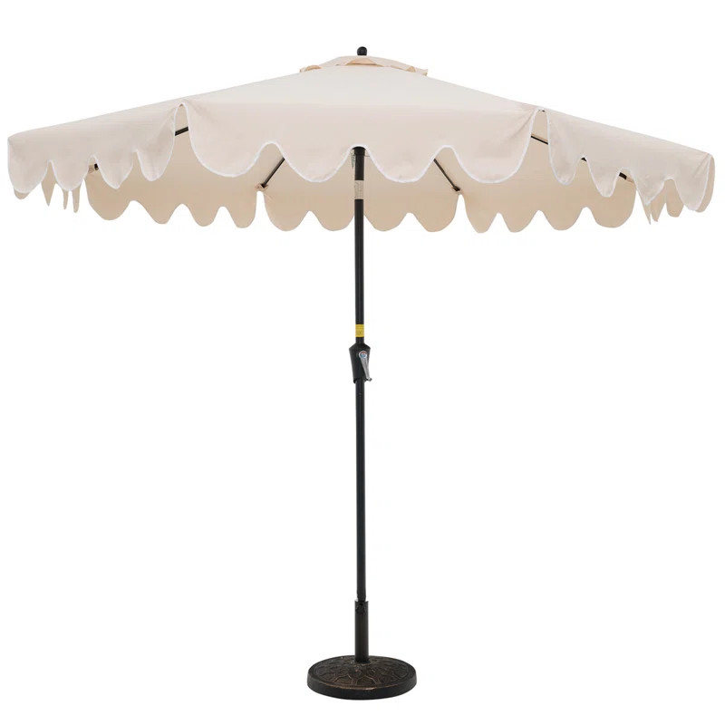 Arlmont & Co. Arlmont & Co. 9 Ft Patio Umbrella 2-tier Market Table Umbrella With Sun-protective ... | Wayfair North America