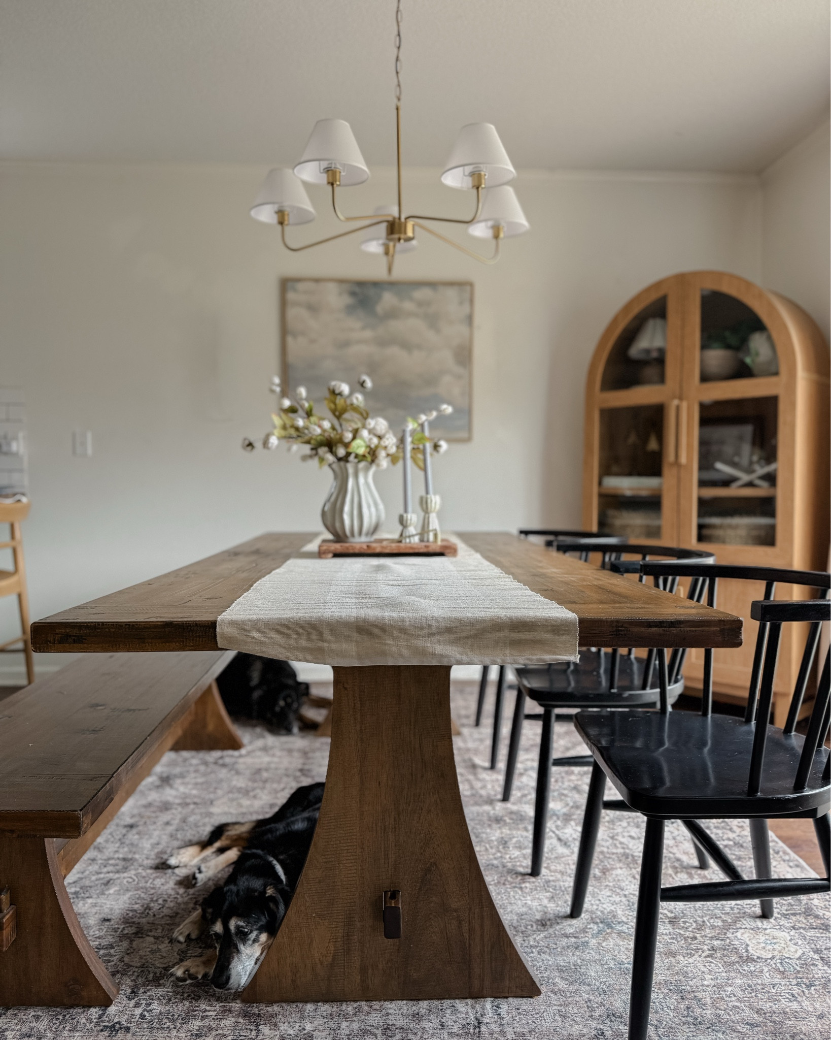 Dining room views 🤍🪽🐶

#LTKmomlife #LTKHome #LTKSeasonal