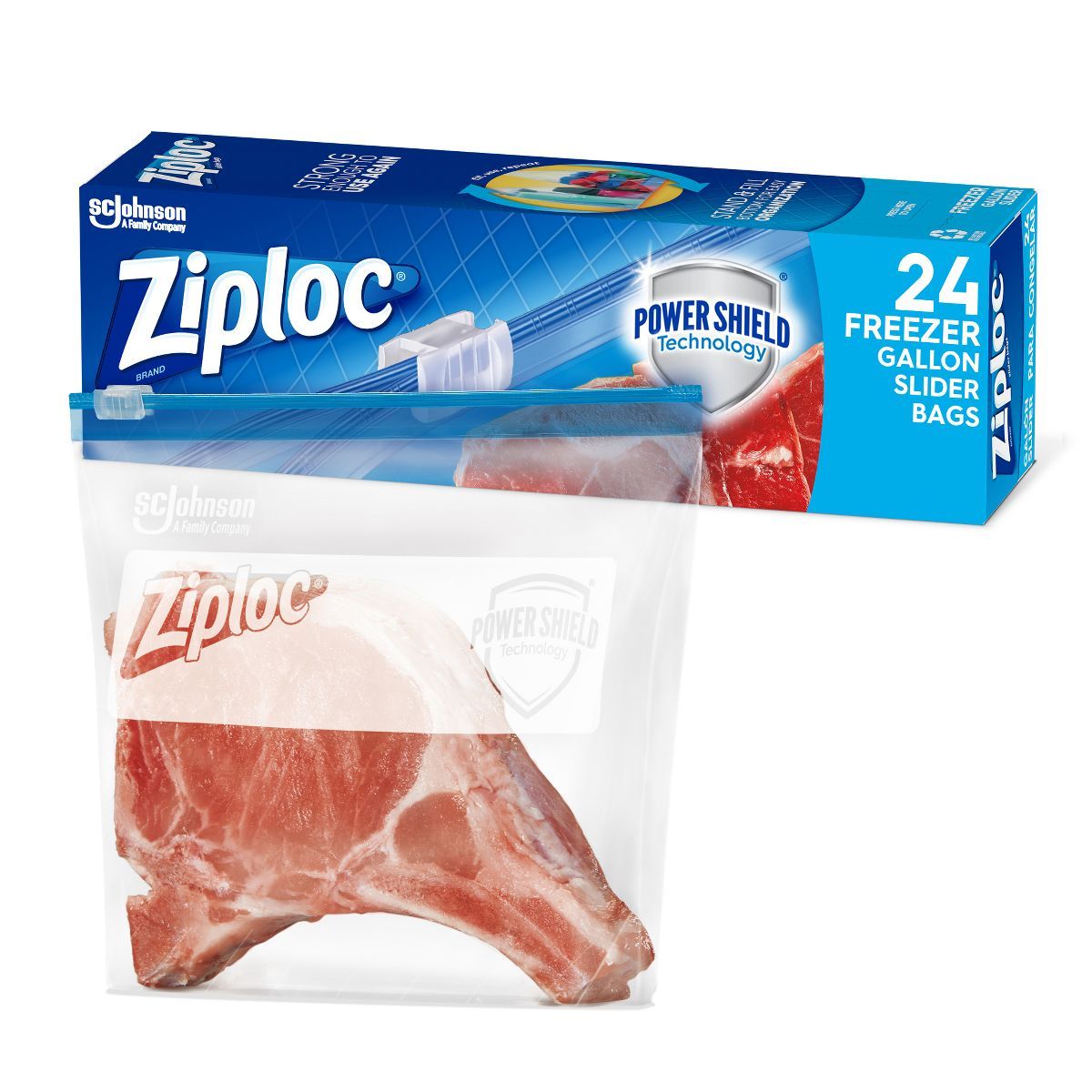 Ziploc Slider Freezer Gallon Bags with Power Shield Technology - 24ct | Target