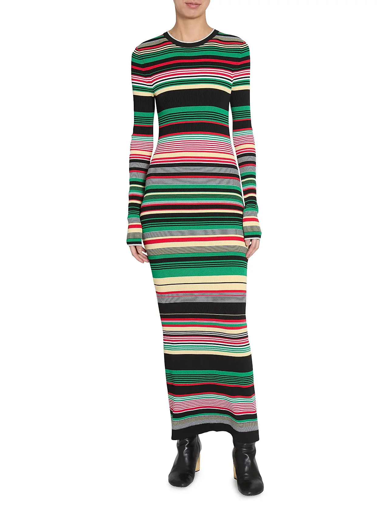 Striped Rib-Knit Maxi Dress | Saks Fifth Avenue