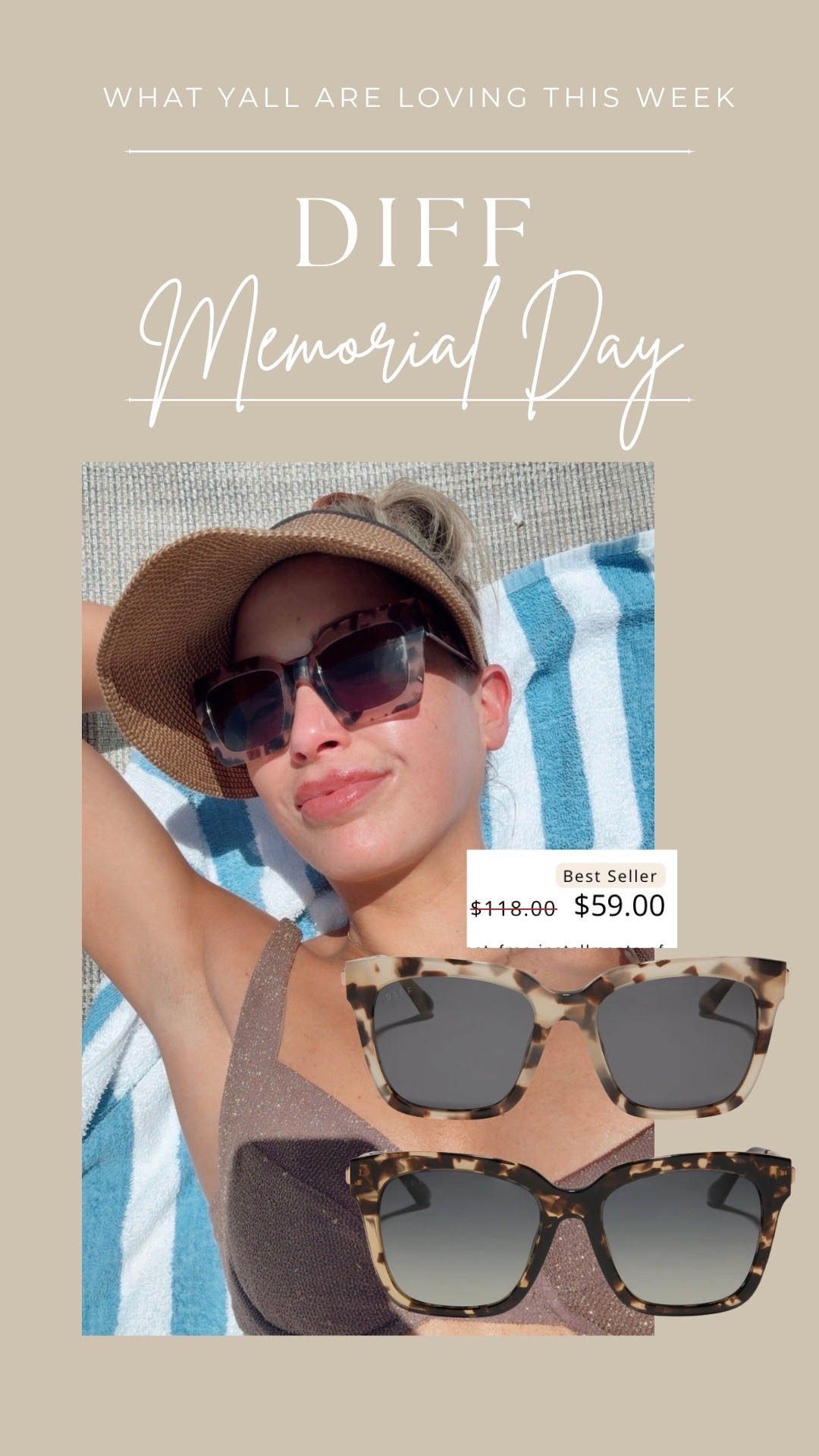 Sunglasses I’m always wearing and bring on vacations are now on sale 50% off for memorial day!

#LTKootd #LTKgrwm
