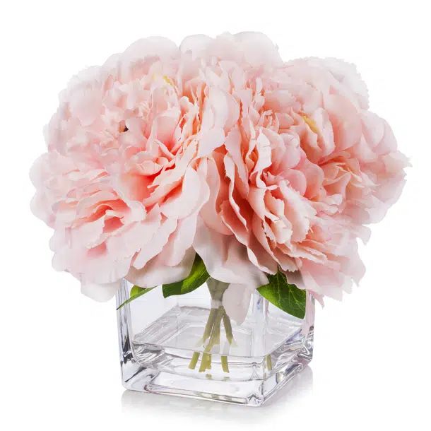 Silk Hydrangea Arrangement in Vase | Wayfair North America