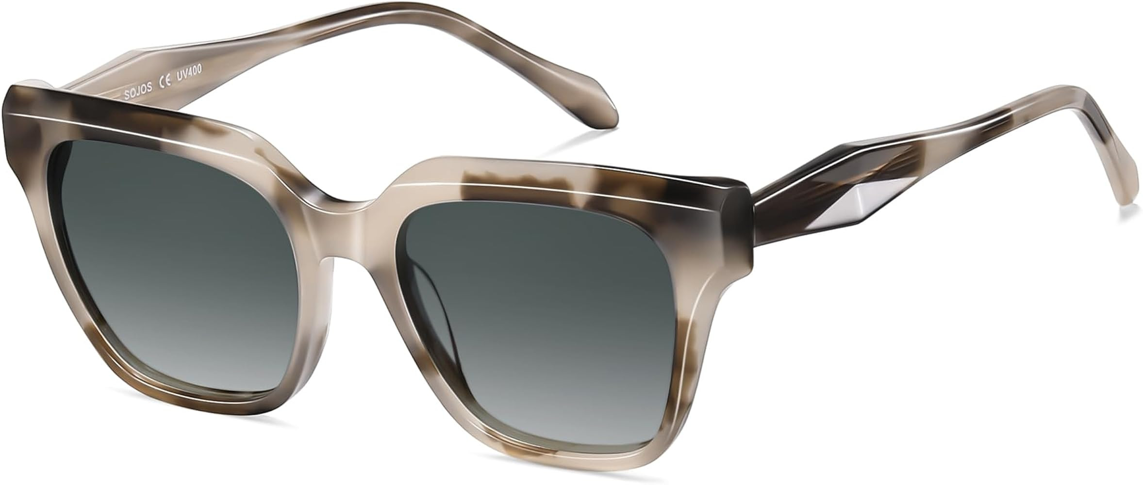 SOJOS Acetate Polarized Oversize Square Sunglasses for Women Trendy Sun Glasses SJ3117 | Amazon (US)