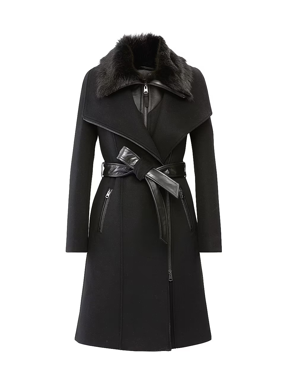 Nori 2-in-1 Shearling-Trim Wool Coat | Saks Fifth Avenue