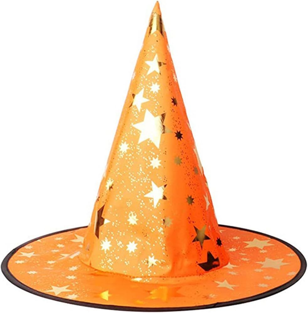Zhzrche Kids Witch Hat for Boys Girls,Star Witch Hat for Halloween Party Costumes Decorations | Amazon (US)