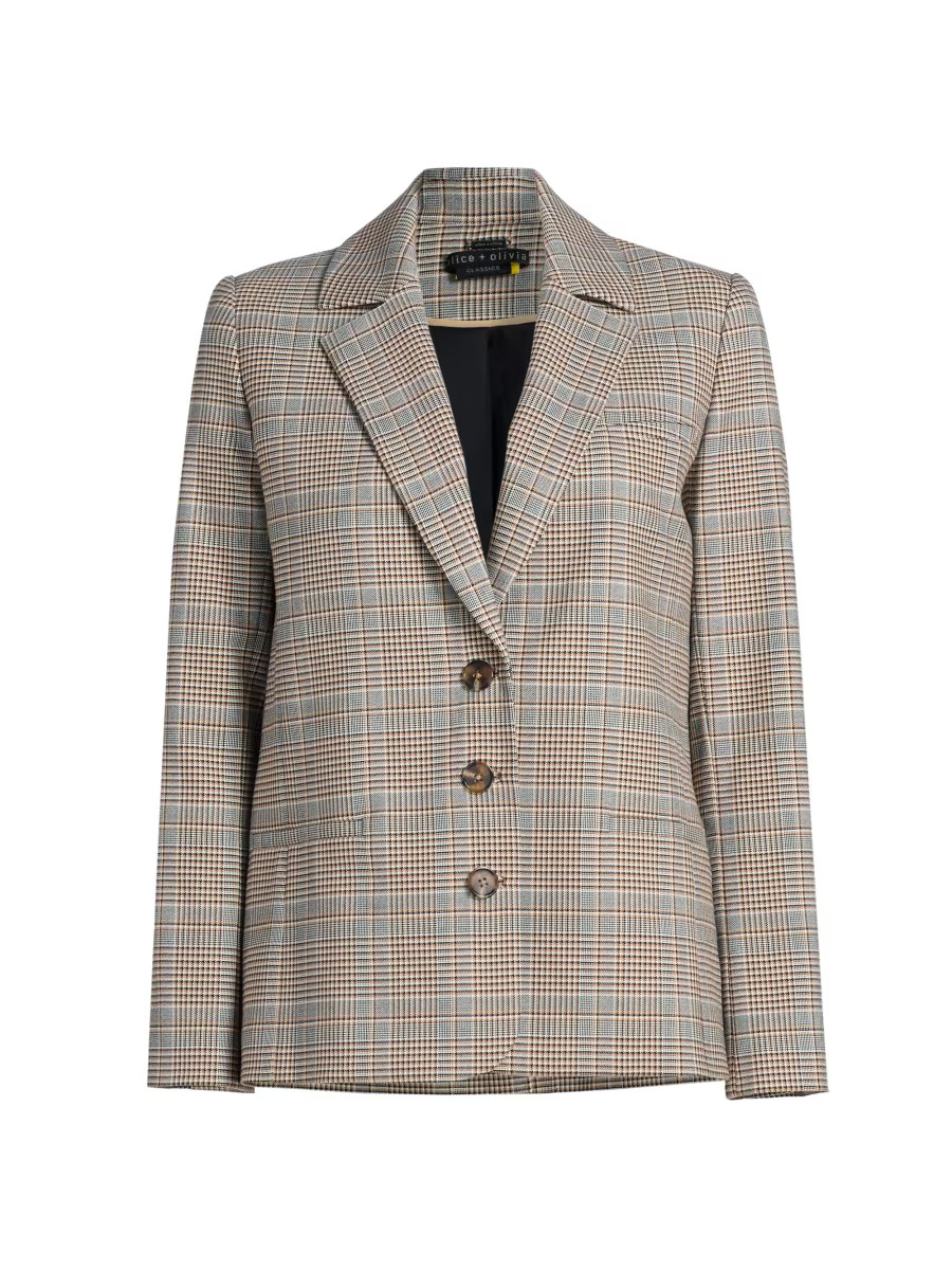 Michael Glen Checked Boxy Blazer | Saks Fifth Avenue