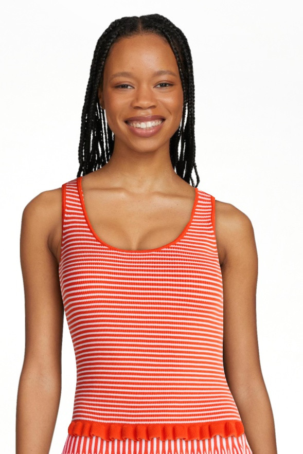 Free Assembly Women's and Women's Plus Ruffle Hem Knit Tank Top, Sizes XS-4X - Walmart.com | Walmart (US)