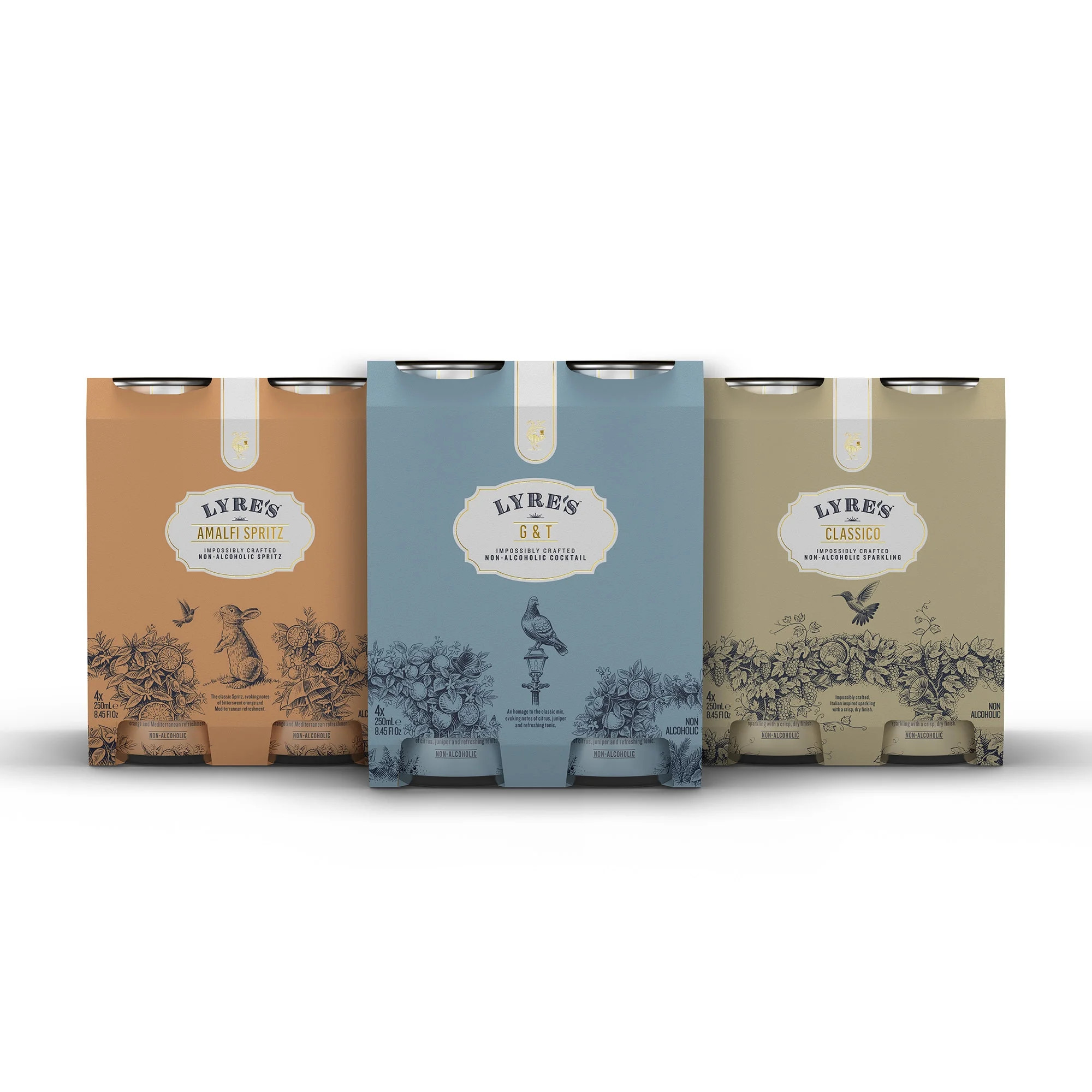 Lyre's Non Alcoholic Spirits Mixed Pack (Ready To Drink Amalfi Spritz/G&T/Classico) - 3 Packs of ... | Walmart (US)
