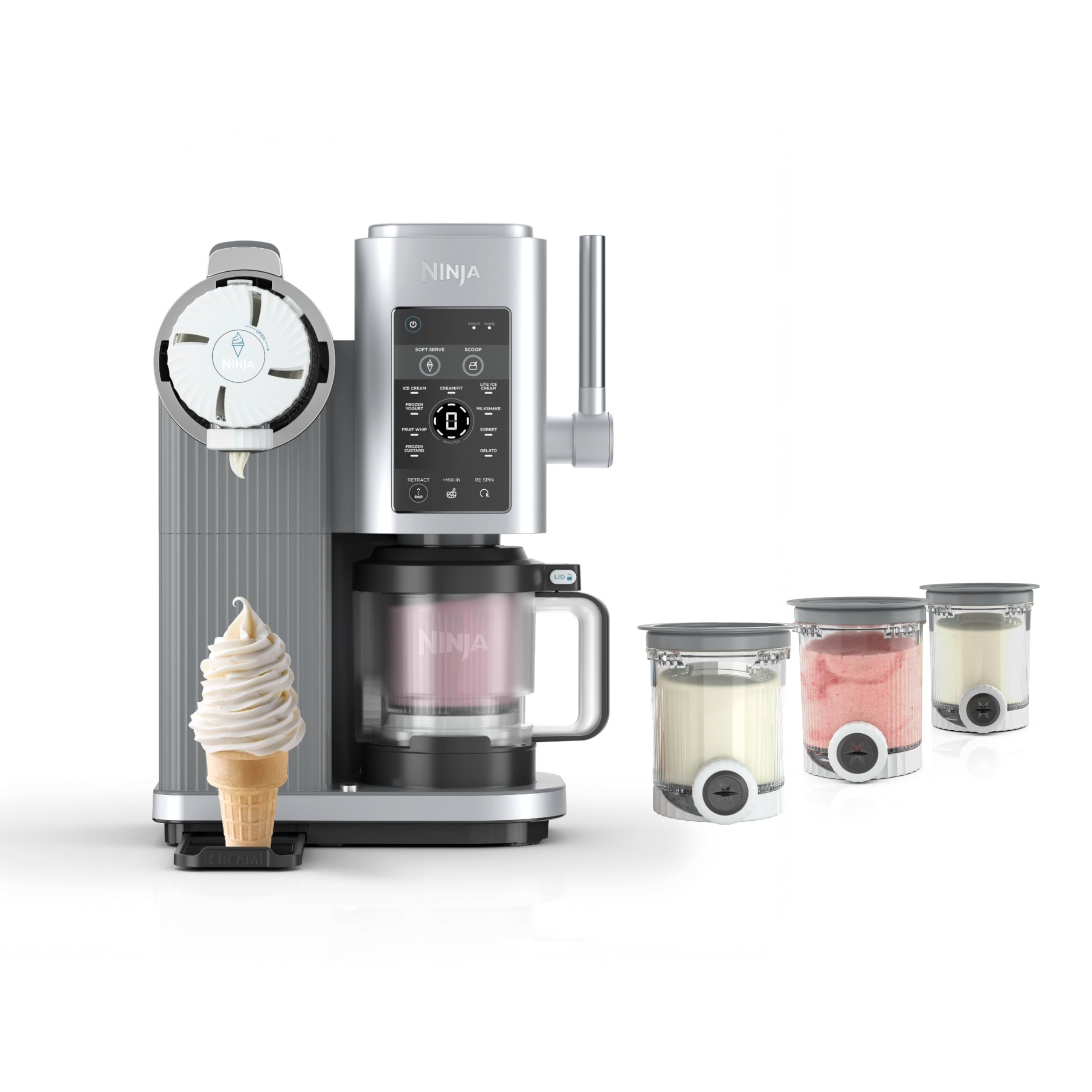 Ninja CREAMi Scoop & Swirl Ice Cream and Soft Serve Maker, Oprah's Favorite Things 2025, 13 Progr... | Amazon (US)