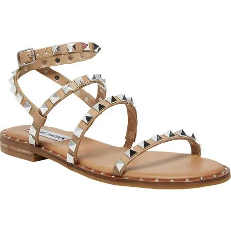Women s Steve Madden Travel Strappy Sandal Tan Synthetic Leather 9 M | Walmart (US)