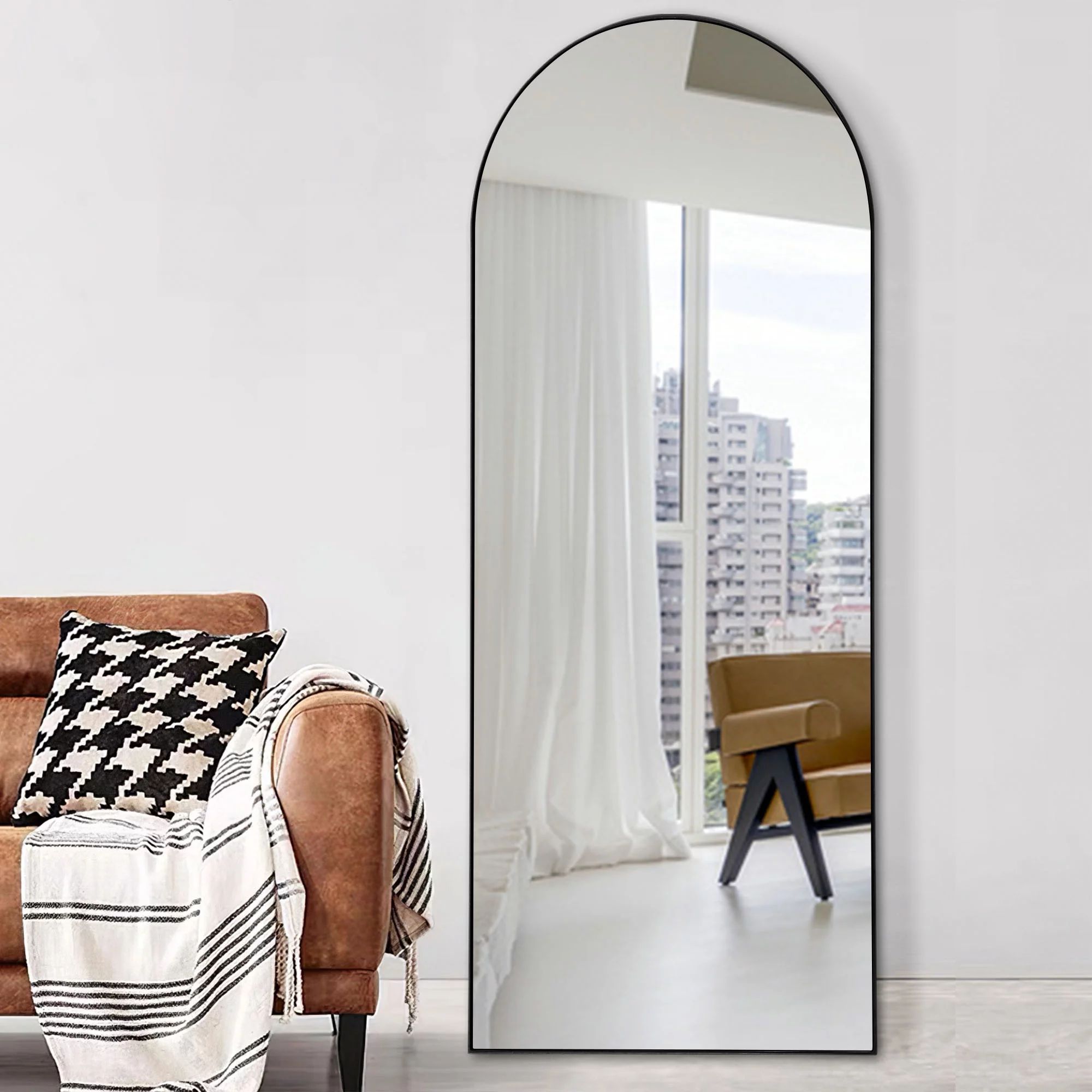 NeuType 22" x 65" Black Modern Floor Mirror - Walmart.com | Walmart (US)