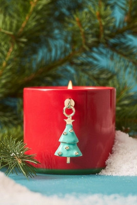 Christmas Tree Charm Woody Fresh Balsam & Cedarwood Ceramic Candle | Anthropologie (US)