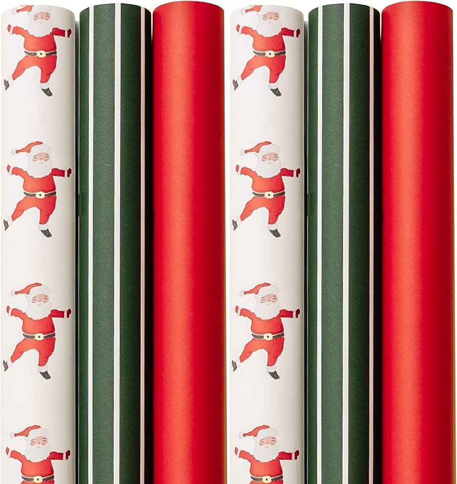 Merry Market Christmas Wrapping Paper Rolls, Premium Matte Gift Wrap, 30” x 168” Large Roll, ... | Amazon (US)