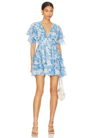 Tularosa Tate Mini Dress in Blue Floral from Revolve.com | Revolve Clothing (Global)