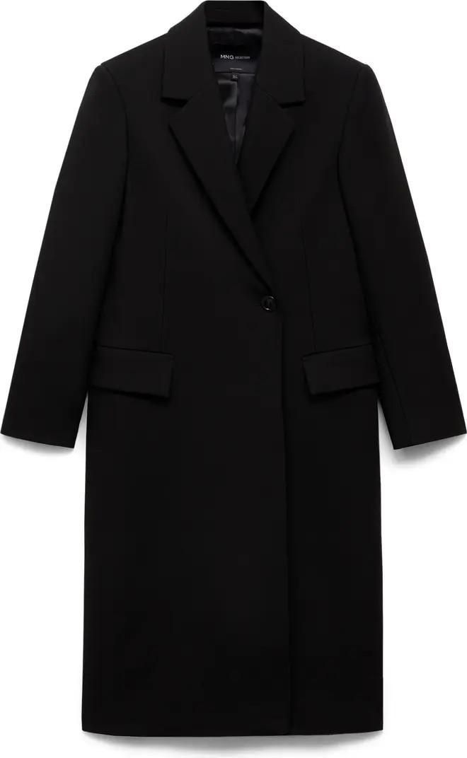 MANGO Structured Longline Coat | Nordstrom | Nordstrom