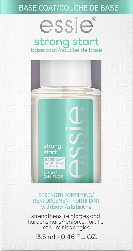 essie Nail Care, 8-Free Vegan, Strong Start Base Coat, strengthening nail polish, 0.46 fl oz | Amazon (US)