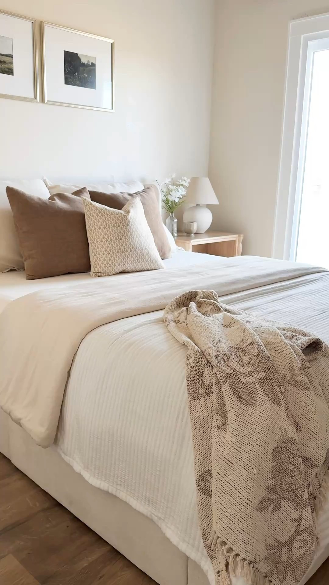 Neutral, cozy, elegant bedroom inspo. Bed has storage drawers on one side underneath! Love this bedding, so cozy and great quality.

Bed, upholstered bed, storage bed, bedding, neutral bedding, throw blanket, comforter, throw pillow, nightstand, dresser, table lamp, table decor, home decor, neutral decor, wall art, wall frame 

#LTKSaleAlert #LTKHome