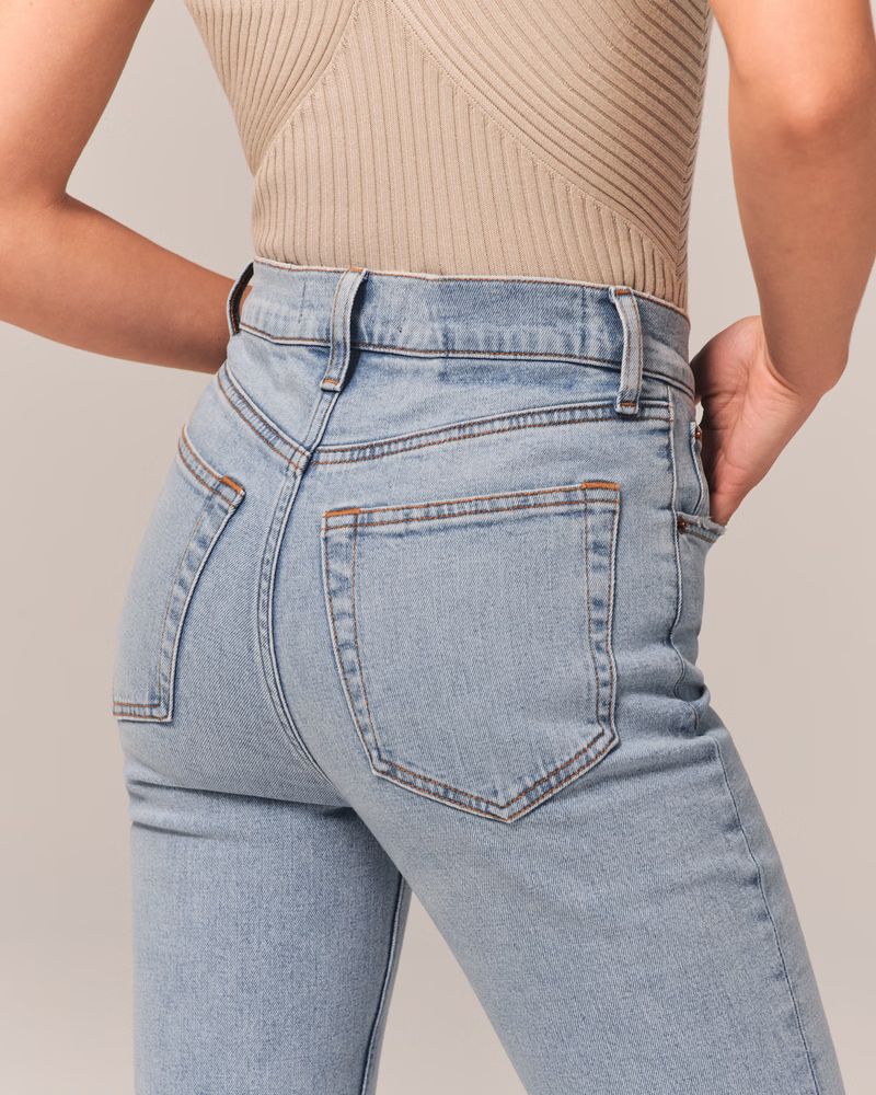 Women's Ultra High Rise Slim Straight Jean | Women's Bottoms | Abercrombie.com | Abercrombie & Fitch (US)