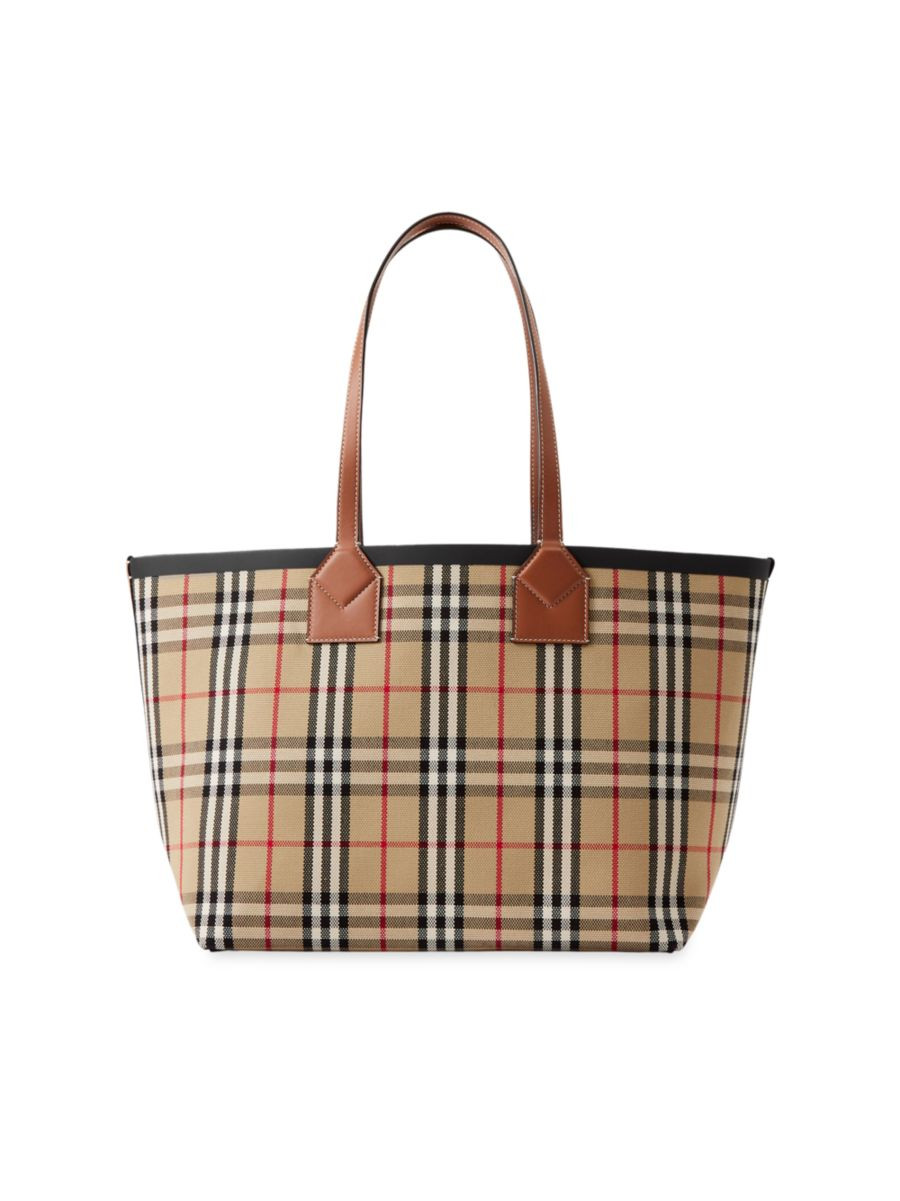 Medium London Check Tote Bag | Saks Fifth Avenue
