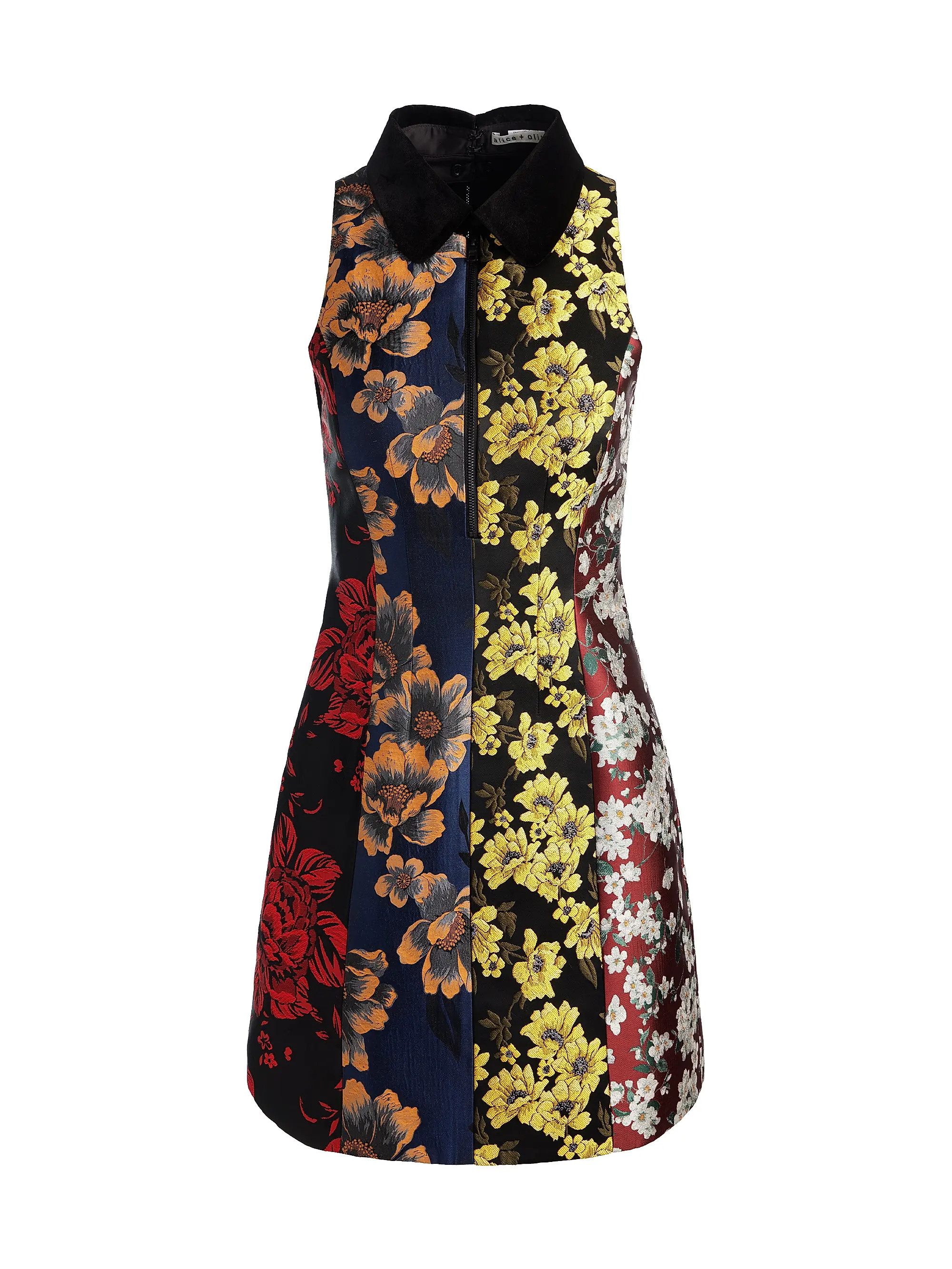 Alice + Olivia Velia Jacquard Collared Minidress | Saks Fifth Avenue | Saks Fifth Avenue