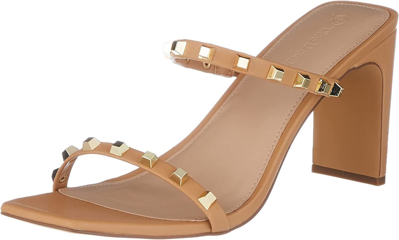 The Drop Women's Avery Square Toe Two Strap High-Heeled Sandal | Amazon (US)