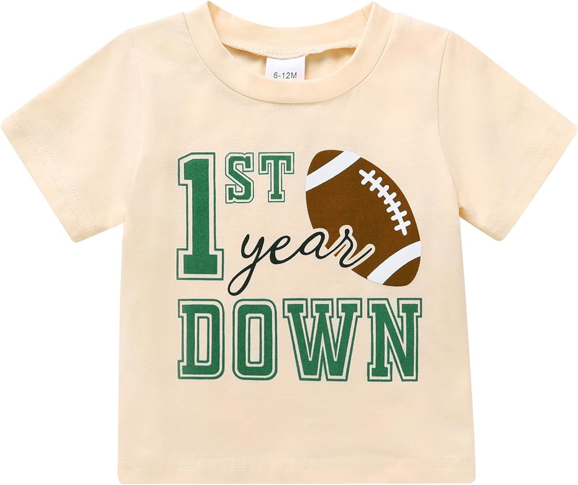 YOUNGER TREE Baby Boy Clothes 1 Year Old Clothes First Birthday Outfit Boy Short Sleeve T-Shirt I... | Amazon (US)