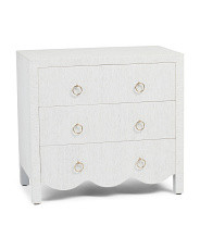 28in 3 Drawer Scallop Chest Of Drawers | Marshalls