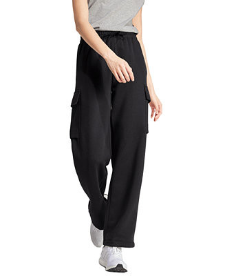 Women's Essentials Fleece Cargo Sweatpants | Macy's