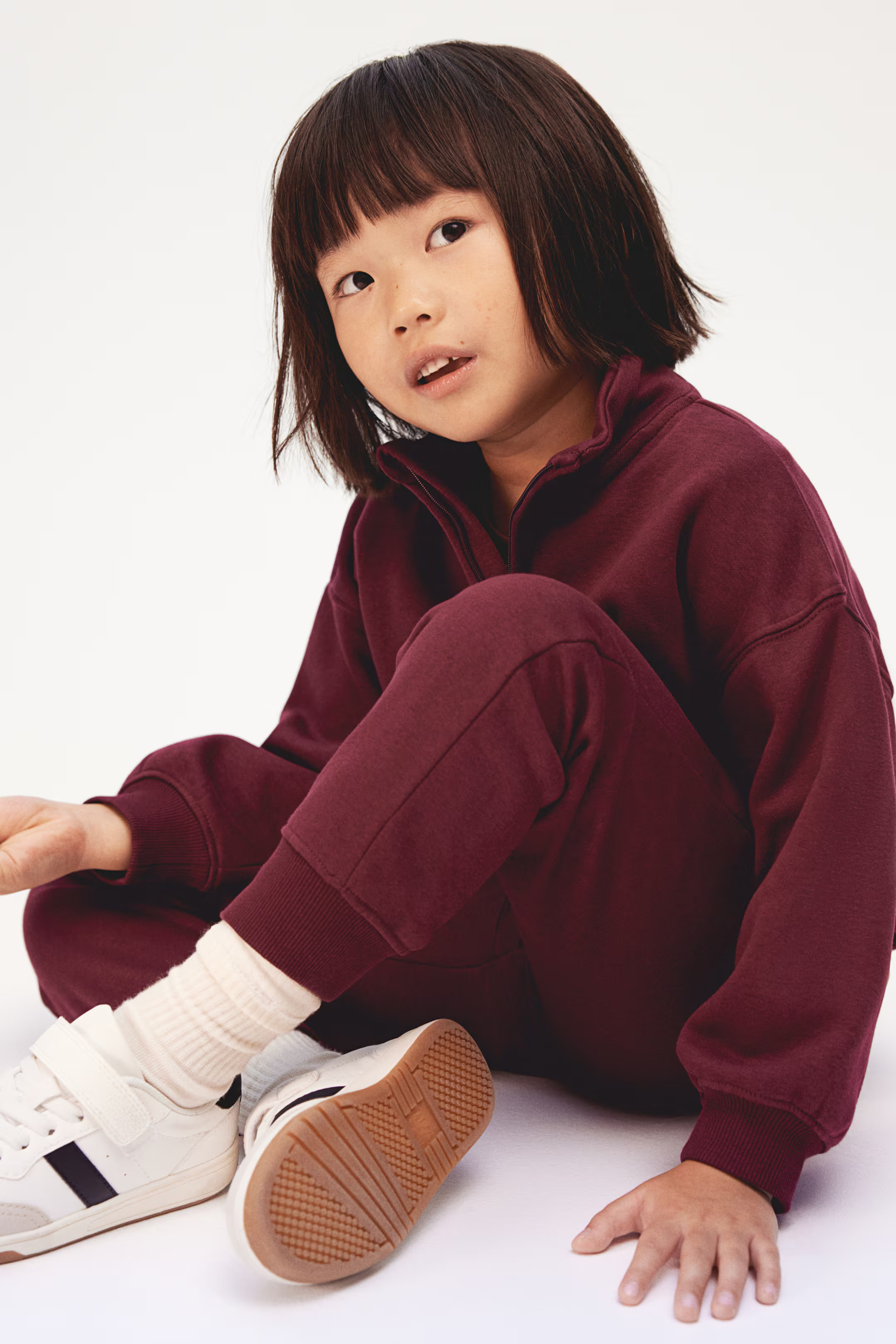 2-piece Sweatsuit - Dark red - Kids | H&M US | H&M (US + CA)