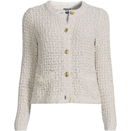 Women's Tweed Boucle Cardigan Jacket Sweater | Lands' End (US)