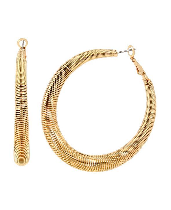 Spiral Hoop Gold-tone Metal Earrings | Macys (US)