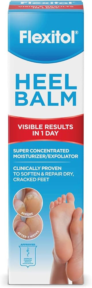 Flexitol Heel Balm, Rich Moisturizing & Exfoliating Foot Cream, Original Version, 4 Oz | Amazon (US)