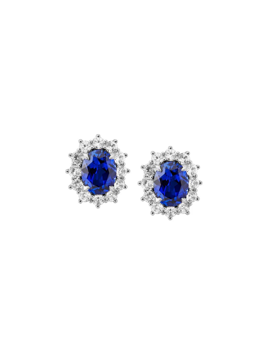 SPENCER, LAB-GROWN BLUE AND WHITE SAPPHIRE STUDS | Dorsey
