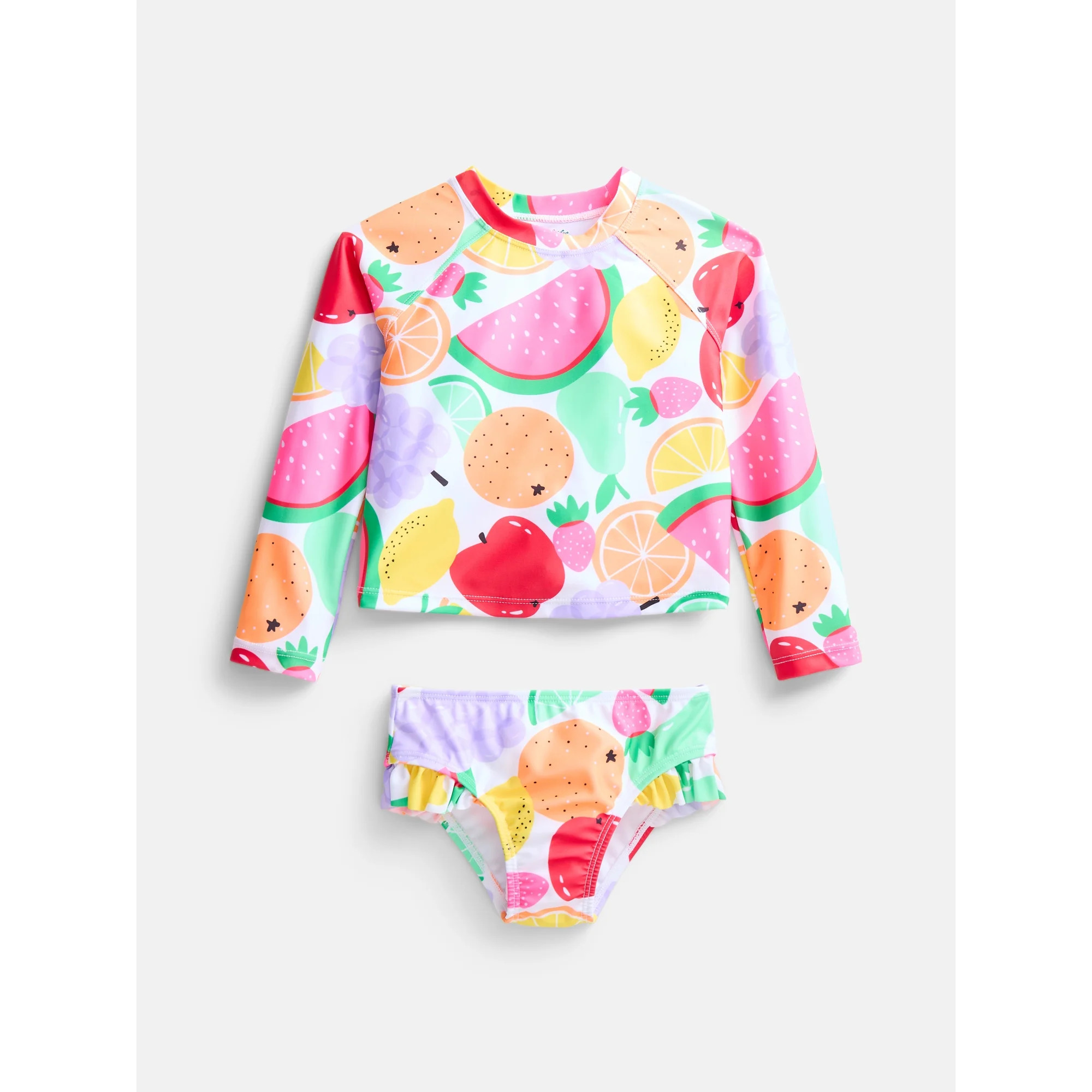 Wonder Nation Baby and Toddler Girls Rash Guard Set, 2 Piece, Sizes 12M-5T | Walmart (US)