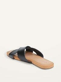 Criss-Cross Faux-Leather Sandals for Women | Old Navy (US)