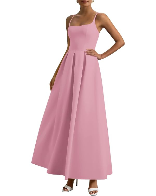 PRETTYGARDEN Cocktail Dresses for Women 2026 Spring Elegant Ruffle A Line Long Flowy Summer Forma... | Amazon (US)