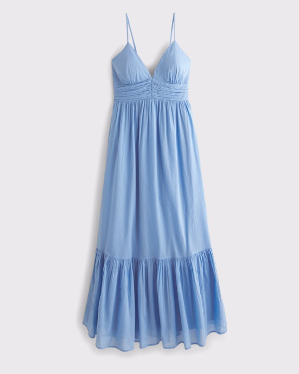 Women's Bra-Free Flowy Tie-Back Maxi Dress | Women's Dresses & Jumpsuits | Abercrombie.com | Abercrombie & Fitch (US)